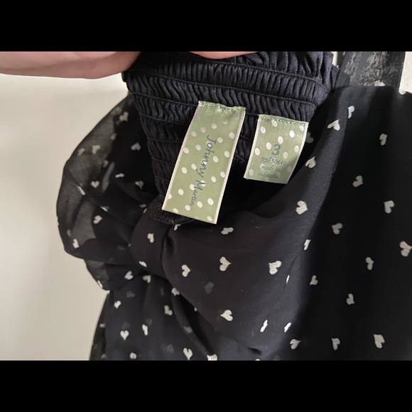 Black Layered Halter Top Dress with Heart Pattern size 3 - Picture 9 of 9